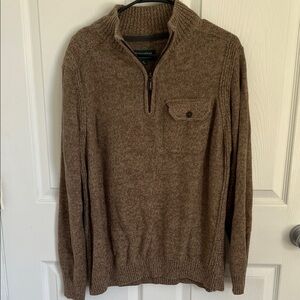 Outdoor Life Brown Zip-Up Sweater